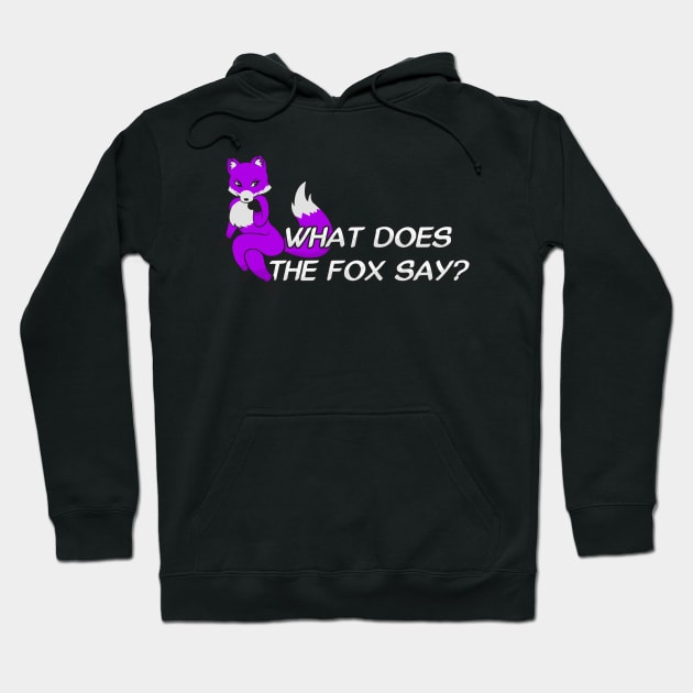 What does the fox say? - Purple Hoodie by Brony Designs